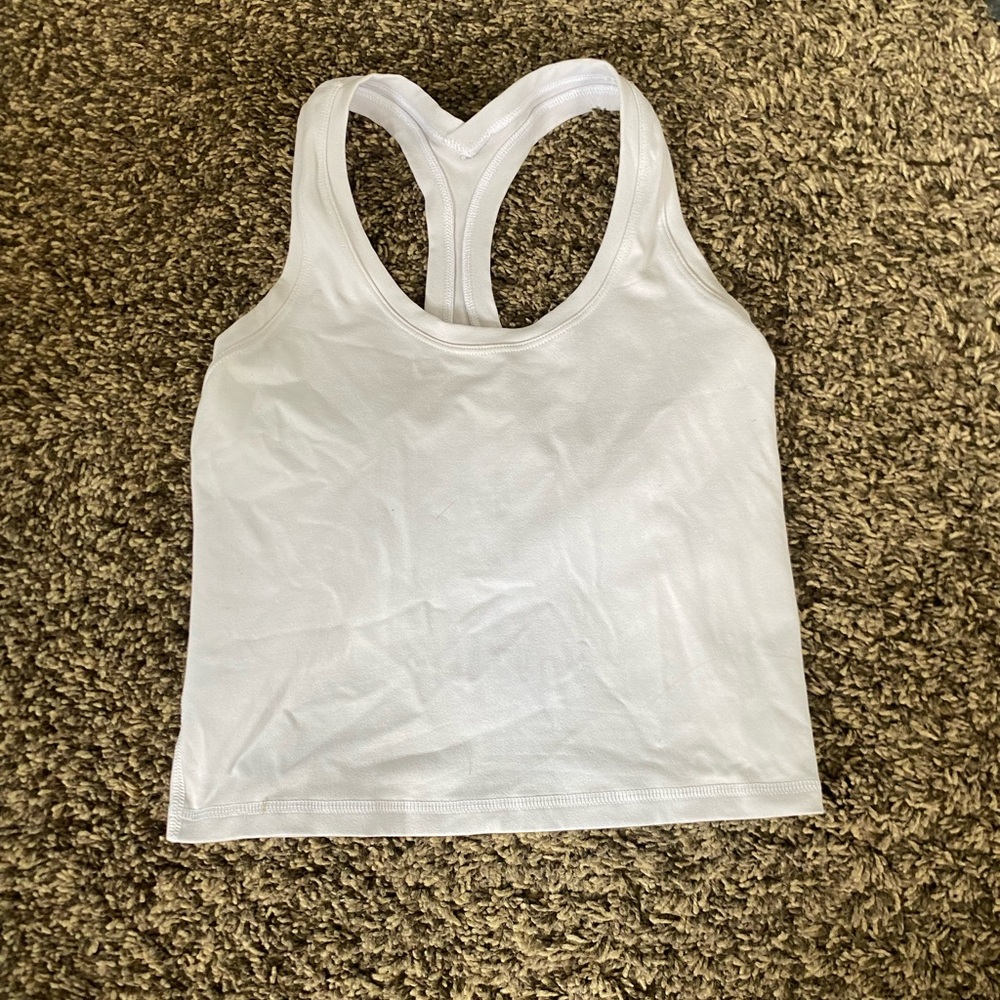Lululemon white cropped tanktop